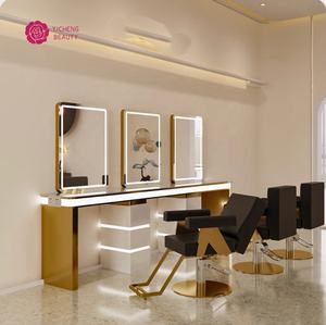 Fábrica de belleza Yicheng, venta directa, bajo MOQ, espejo de maquillaje ligero, muebles de peluquería, espejo de barbero de China - Product Image 5