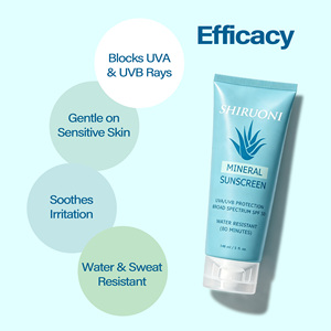 Crema Solare Minerale Delicata all'Aloe OEM ODM per Pelli Sensibili <span class=keywords><strong>Viso</strong></span> e Corpo <span class=keywords><strong>Protezione</strong></span> SPF <span class=keywords><strong>50</strong></span>+ - Product Image 3