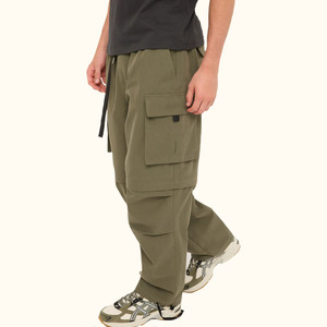 <span class=keywords><strong>Pantalon</strong></span> cargo <span class=keywords><strong>parachute</strong></span> <span class=keywords><strong>vert</strong></span> lourd décontracté à jambes larges <span class=keywords><strong>pantalon</strong></span> homme - Product Image 2