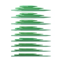Aiguilles à tricoter vertes détachables 5+8cm, lot de 9 outils de tricot [Aiguilles à manches longues et courtes]