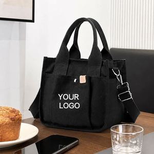 Custom High Quality <b>Plain</b> Eco Friendly Reusable <b>Large</b> Casual Shoulder Messenger <b>Canvas</b> Tote for Travel Shopping - Product Image 3