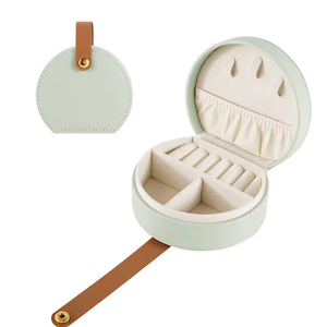 Manufacturer's direct supply of high-end customized logo luxury Pu <b>leather</b> jewelry box ring box - Product Image 3