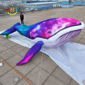 Beautiful Giant Inflatable Ocean Animal Model Inflatable Colors Whale For Advertising