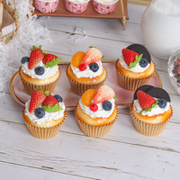 Nieuwe simulatie papieren cupcake nep zacht geurend model display rekwisiet voedselmodel kastdecoratie bruiloft rekwisiet