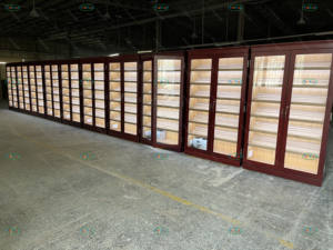 Humidor à cigares de grande taille, design classique, en bois de cèdre espagnol et acajou, avec double porte, logo de la marque 4000 - Product Image 5