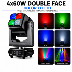 ไฟหัวขยับ LED แบบสองหน้า 4x60W สำหรับงานดีเจ เวที คลับ คอนเสิร์ต - Product Image 5