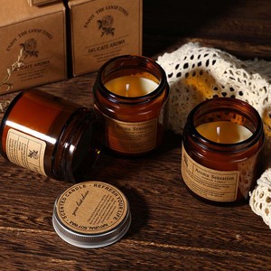 Candele Profumate per la Casa, Regali per Uomini, Regali di Aromaterapia per Papà Festa del Papà, Candela di Soia con Fragranze di Pelle/Fumo e <span class=keywords><strong>Vaniglia</strong></span>/Quercia/Lavanda - Product Image 3