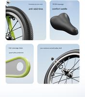 Vélo pour enfants en acier à haute teneur en carbone avec système de freinage double et support triangulaire stable pour la conduite sur plusieurs types de terrains