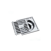 De luxe 10*10 salle de bains wc inodore crépine grille 4 pouces SUS304 d'eau carré en acier inoxydable drain de douche noir drain de plancher