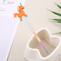 Surligneur Multicolore Créatif pour Étudiants, Stylo Gel Couleur Flamant Rose Mignon, Stylo Craie Lumineux Licorne, Pointe en Plastique Largeur d'écriture 0,5 mm