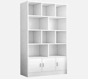 Estantería de madera de gran capacidad con armarios, estante de almacenamiento de varios niveles, armario para sala de estar, muebles de oficina, almacenamiento de exhibición - Product Image 4