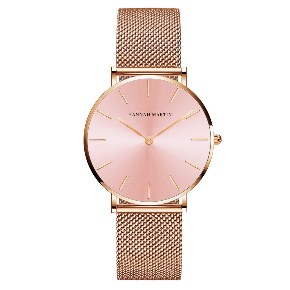 Hannah Martin-montre-bracelet Ultra fin pour femmes, nouveau modèle, minimaliste, mouvement Miyota, étanche 3ATM, en acier inoxydable, 2021