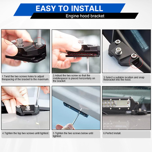 Phổ hợp kim nhôm gắn kẹp chủ trụ cột Mui Xe Sương Mù Vỏ làm việc đèn gắn khung cho xe tải Pickup 4x4 off-road - Product Image 6