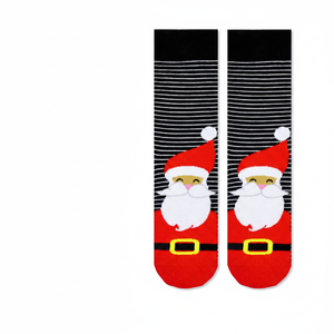 Cozy and Cute Santa Claus and Circle Patterned Ankle <b>Socks</b> Breathable <b>Warm</b> Striped Heart Design for Winter One Size Fits All - Product Image 2