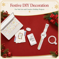 Autocollants pour ongles de Noël, décorations 5D en relief, Père Noël, sapin de Noël, autocollants adhésifs pour ongles avec renne, canne, flocon de neige