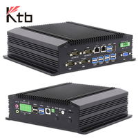 Ordinateur embarqué sans ventilateur I5 I7 PC industriel avec 6*COM 2 LAN 6*USB DC 12-24V 12*USB Ordinateur industriel