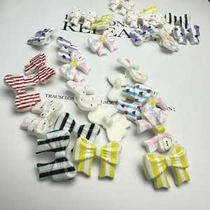 DIY bướm trẻ em <span class=keywords><strong>Bow</strong></span> nút cho quần áo đầy màu sắc nhựa Bowknot Hình dạng nút - Product Image 2
