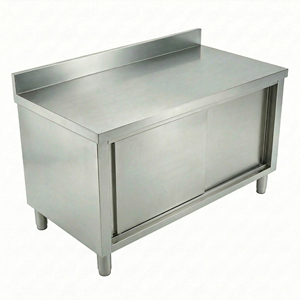 Tavolo <span class=keywords><strong>da</strong></span> <span class=keywords><strong>Lavoro</strong></span> Professionale in Acciaio Inossidabile con Armadietto, <span class=keywords><strong>Isola</strong></span> <span class=keywords><strong>da</strong></span> <span class=keywords><strong>Cucina</strong></span> Resistente, <span class=keywords><strong>Banco</strong></span> <span class=keywords><strong>da</strong></span> <span class=keywords><strong>Lavoro</strong></span> Standard CE - Product Image 2