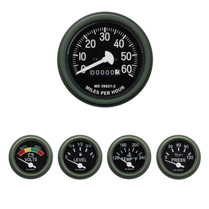 Juego de 5 Indicadores MrGauge para Humvee HMMWV, Repuesto Verde para M998 M1045 M1123, para Camiones y Automóviles, Presión de Aceite, Voltaje, <span class=keywords><strong>Temperatura</strong></span> <span class=keywords><strong>del</strong></span> <span class=keywords><strong>Agua</strong></span> - Product Image 1