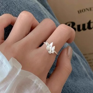 Anillo de Plata de Ley S925 con Forma de Mariposa para Mujer, Anillo Abierto para el Dedo Índice, Joyería Simple y Elegante para Regalo - Product Image 3