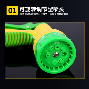 Pistola de Agua a Alta Presión Multifunción de Plástico ABS, Herramienta para Riego de Jardín y Lavado de Autos - Product Image 5