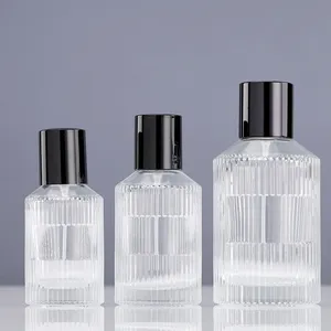Échantillons gratuits 100ml vaporisateur de parfum d'ambiance fournisseur de bouteille de parfum rond vintage en verre