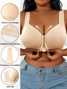 Sujetadores Deportivos de Alta Calidad, Talla Grande, Push-Up, Sin Costuras, Copa Completa, con Aros, Tirantes Ajustables, <span class=keywords><strong>Cierre</strong></span> Frontal Abierto - Product Image 2