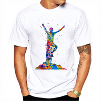 Kaos Pria 100% Katun Organik Serat Bambu Mewah Slim Fit Crop Kasual Polos O-Neck Lengan Pendek 180g Berat