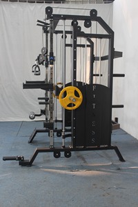Smith Machine Multifunzione con Cavi Incrociati, Rack per Squat, Attrezzatura per Allenamento di Forza, Bodybuilding, Tutto-in-Uno per <span class=keywords><strong>Palestra</strong></span> - Product Image 5