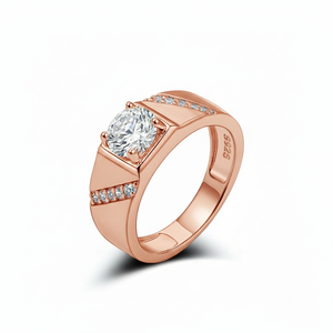 Anillo de Moissanita <span class=keywords><strong>Excalibur</strong></span> del Rey Arturo, Chapado en Oro Rosa sobre Plata S925, Joyería Masculina de Moda Hip Hop, Regalo - Product Image 5