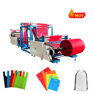 Không dệt vải mang theo mua sắm vest phẳng sinh thái Túi cắt niêm phong máy làm D W cắt tự động không dệt Túi máy làm - Product Image 1