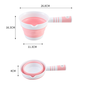 Cucharón de Plástico Plegable Portátil con Mango Largo y Reforzado para Lavar Frutas y Verduras, Utensilios de Cocina para el Hogar y Camping - Product Image 6