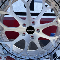 Jantes forgées NJQS 2 pièces Stance 22 24 26 pouces 5x114.3 5x120 à lèvre polie et déporté profond pour BMW Chevy Corvette C8 Nissan GTR