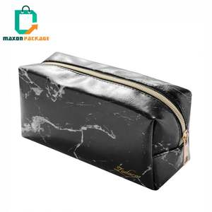 Sacs cosmétiques de voyage de maquillage personnalisés en cuir PU écologique simple de vente chaude - Product Image 2