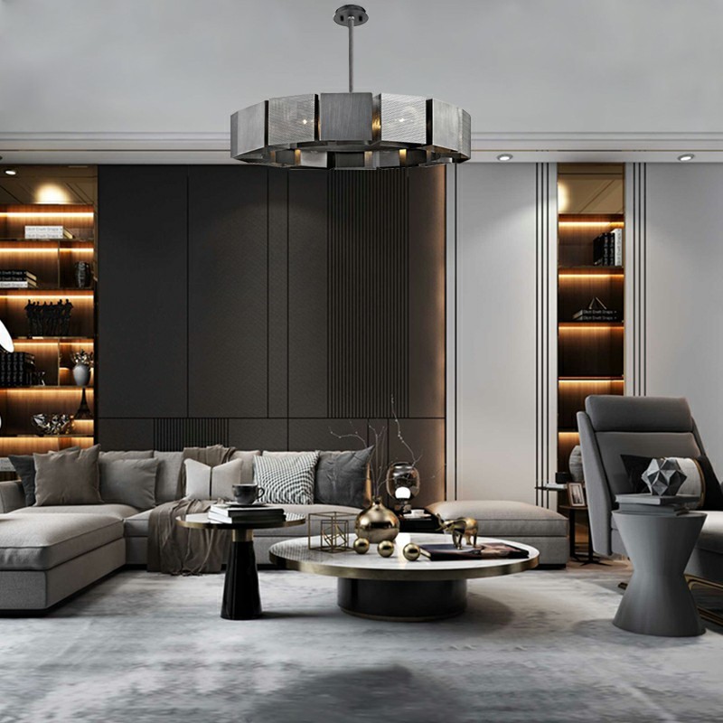 JYLIGHTING Modern Nordic Luxury Black Metal Pendant Light LED Industrial Hanging Light Hotel bar Livingroom Bedroom Light · image 6