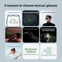 Lunettes intelligentes Air Smart AR : Traduction de texte en temps réel 3D et affichage 3D couleur pleine, sans fil, pour la vision de films