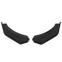 2 Piezas Protector de Parachoques Delantero de 56cm, Izquierdo y Derecho, Divisor de Labio Negro Brillante para Vehículo