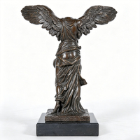 Décoration de cour classique européenne, sculpture personnalisable de la déesse de la victoire ailée en bronze, statue en bronze