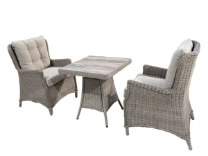 Conjunto de Muebles de Jardín Modernos de Ratán PE y Cerámica con Vidrio, Apilables, de 2 Plazas, <span class=keywords><strong>para</strong></span> <span class=keywords><strong>Patio</strong></span> Exterior, Balcón y Piscina, Tendencia Actual 2026 - Product Image 2