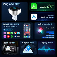 Adaptador Inalámbrico CarPlay Android Auto Yty K16B, Mini Dongle USB para Auto, Plug & Play, Material ABS para Vehículos