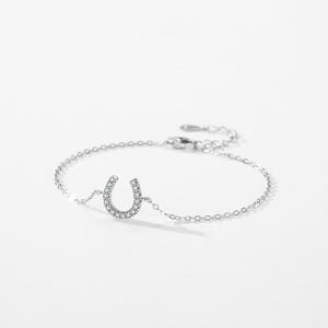 Pulsera de Cadena en Forma de U de Plata de Ley S925 con Circonitas Micropintadas para Mujer, Regalo Simple y Elegante, Versión de Cobre Personalizable - Product Image 3