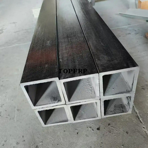 Tube en plastique renforcé de fibre de verre de tube carré de pultrusion de profil de FRP GRP - Product Image 2