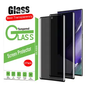 3D Cakupan Penuh Kaca Tempered untuk Samsung S10 S20 Edge Pelindung Layar Lcd Ponsel Anti-SPY Tempered Glass