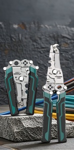 Pince à dénuder pliante Portable outil de coupe multifonctionnel réparation électricien coupe de fil sertissage pince d'enroulement - Product Image 2