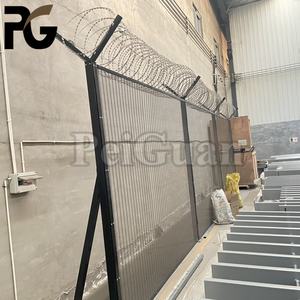 2025 nouveaux panneaux de clôture en treillis soudé de clôture anti-escalade Clearvu 358 avec cadre en fer porte coulissante <span class=keywords><strong>hauteur</strong></span> 1.8m longueur <span class=keywords><strong>2m</strong></span> - Product Image 5