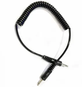 Zwarte 5521 Rechte Kop Dc Voedingskabel 2Core Veer Plug Adapter Koperen Geleider Opladen Adapter Kabel Spiraal Kabel Kabel Kabel