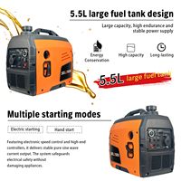 Generador Inverter Portátil de Gasolina de 2000w 2200w, 2KW 2.2KW, Ligero, Ecológico