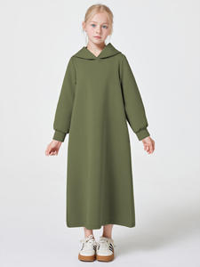 عباية أطفال منفوخة عالية الجودة من Yibaoli بخمسة ألوان للفتيات المسلمات عباية رياضية بغطاء رأس - Product Image 2