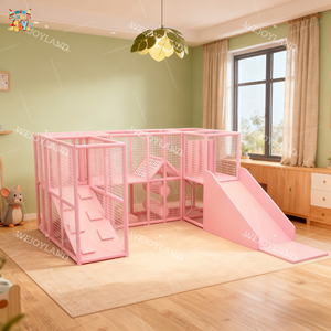 Portable Pink Home Soft <strong>Play</strong> Area Set Indoor Playground Equipment <strong>Play</strong> Structure Climb <strong>Frame</strong> Mobile Soft <strong>Play</strong> <strong>Frame</strong> for Kids - Product Image 2