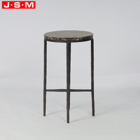 Table basse au design moderne, plateau en pierre noire, marbre, meubles de salon, table basse ronde nordique pour la maison